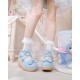Sheep Puff Vintage Polka Dot Platform Shoes(Reservation/4 Colours/Full Payment Without Shipping)